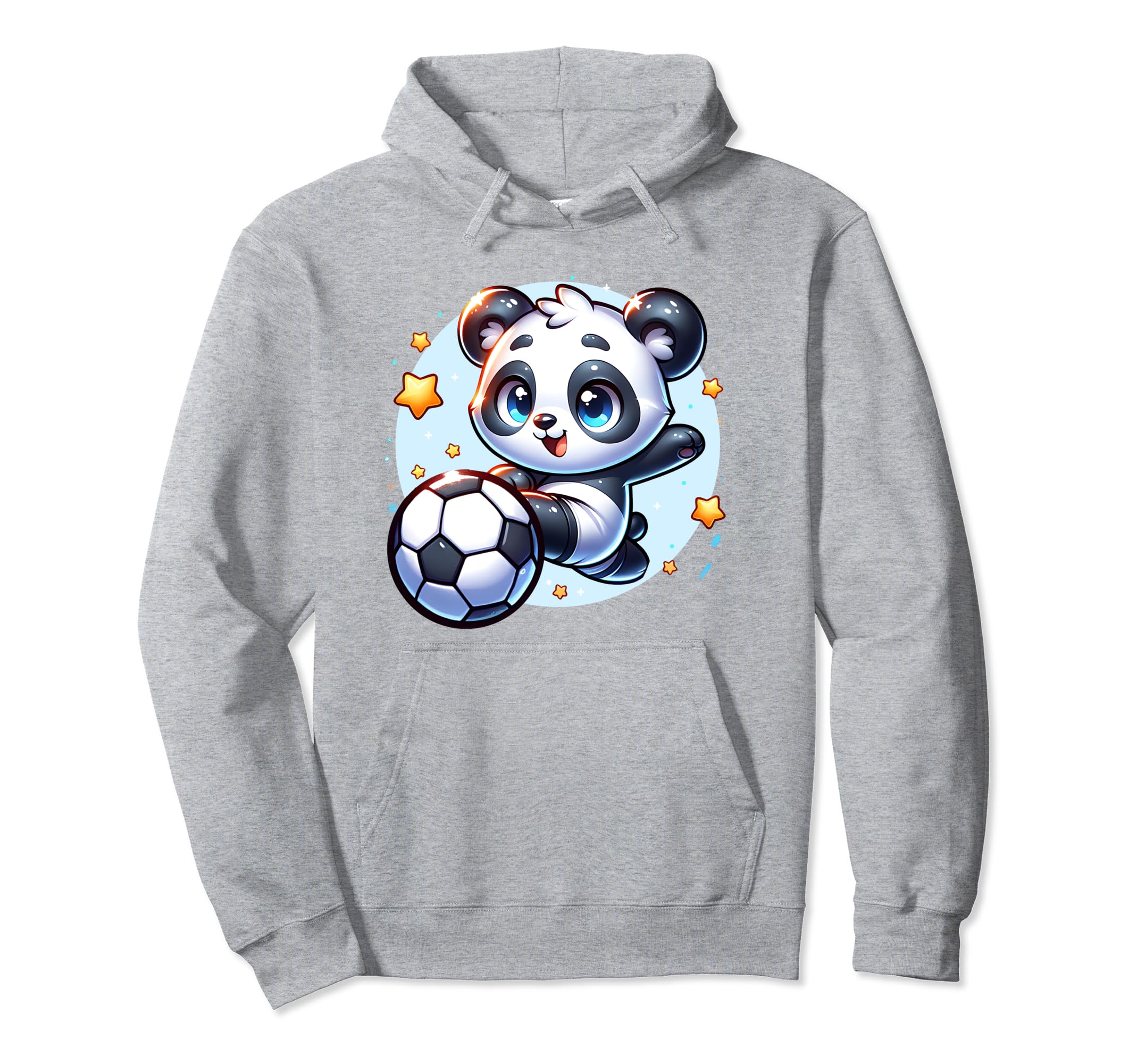 Soccer Player Panda Kicking Soccer Hoodie - Casual Everyday Wear Unisex - T-Shirt, Sweatshirt, Hoodie