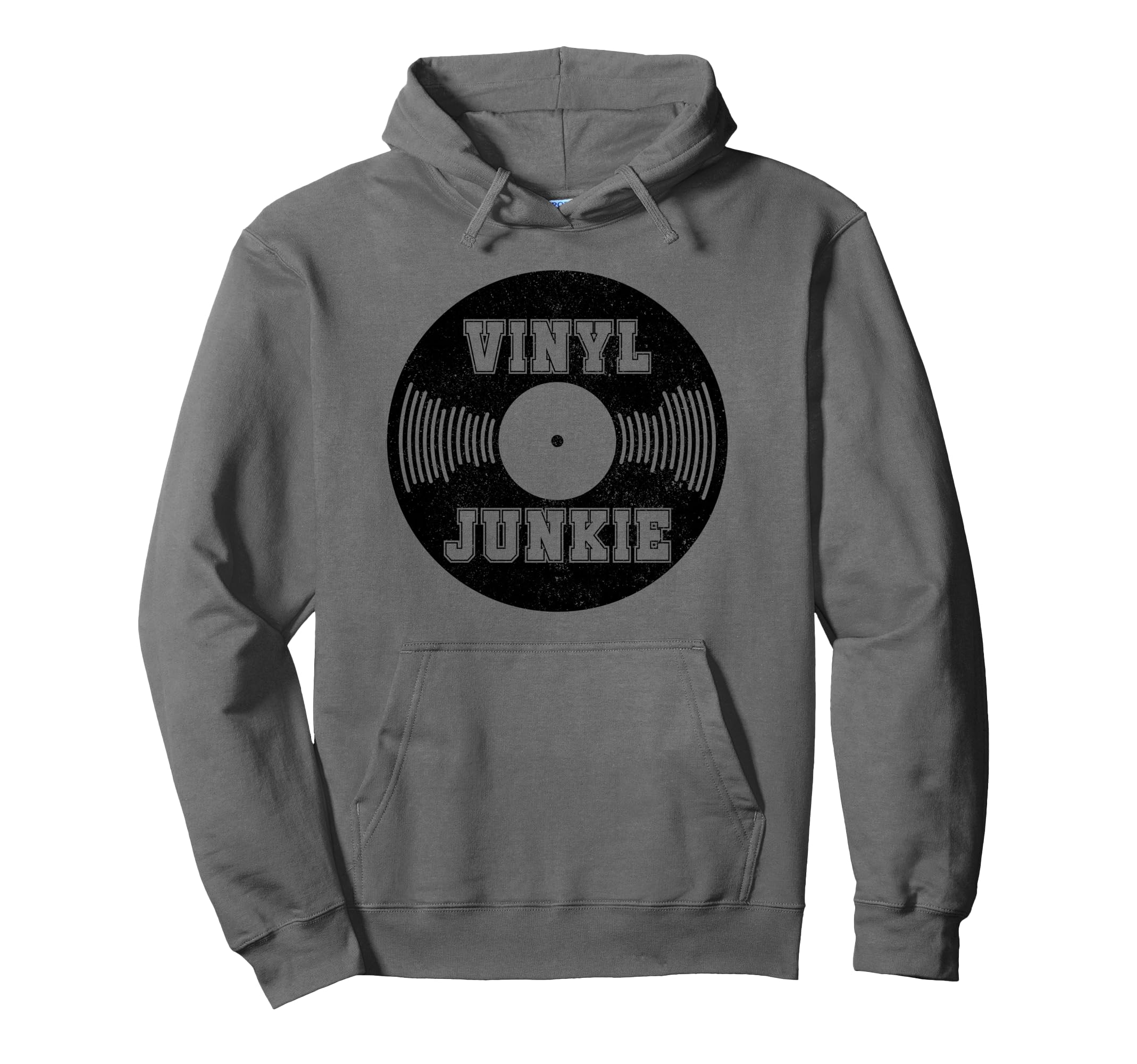 Vinyl Junkie Old School Music Dj Gift Hoodie - Unique Graphic for Adults - T-Shirt, Sweatshirt, Hoodie