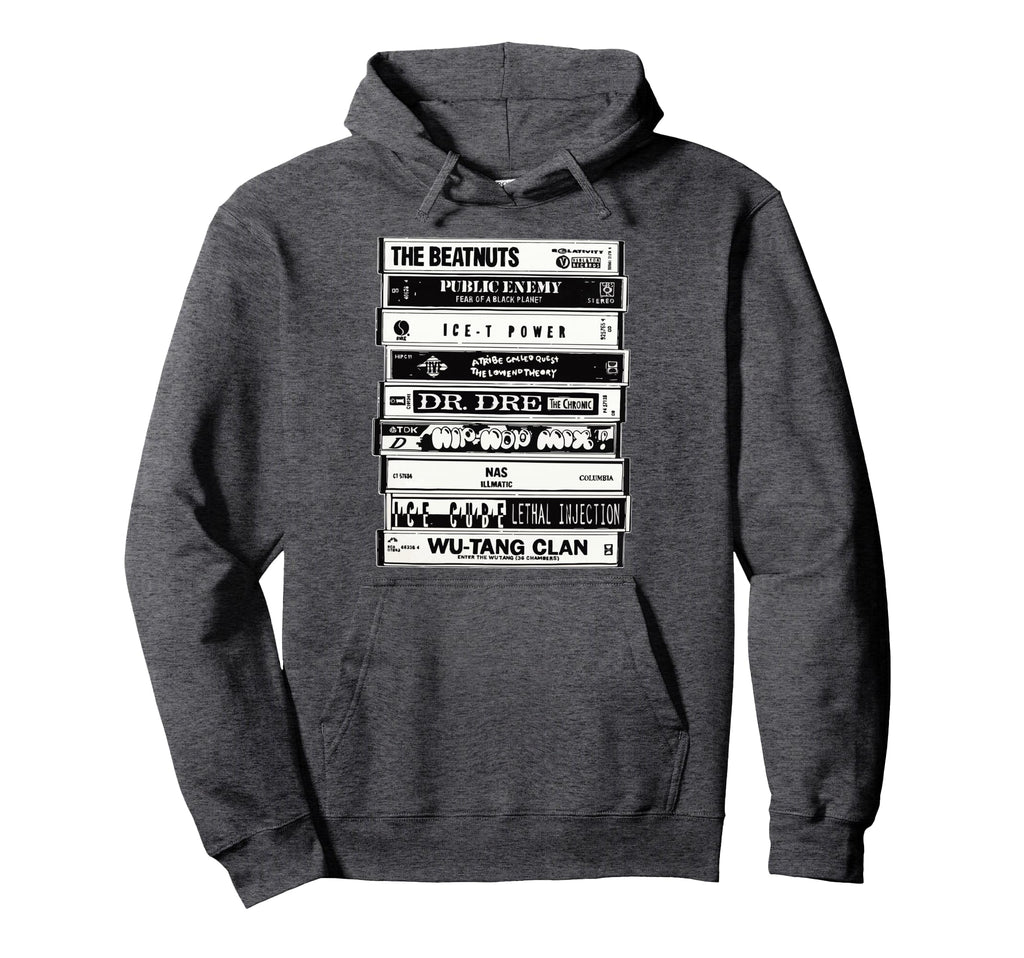 Hip Hop Artists Cassettes Old School Rap Hoodie - Trendy Graphic for Adults - T-Shirt, Sweatshirt, Hoodie