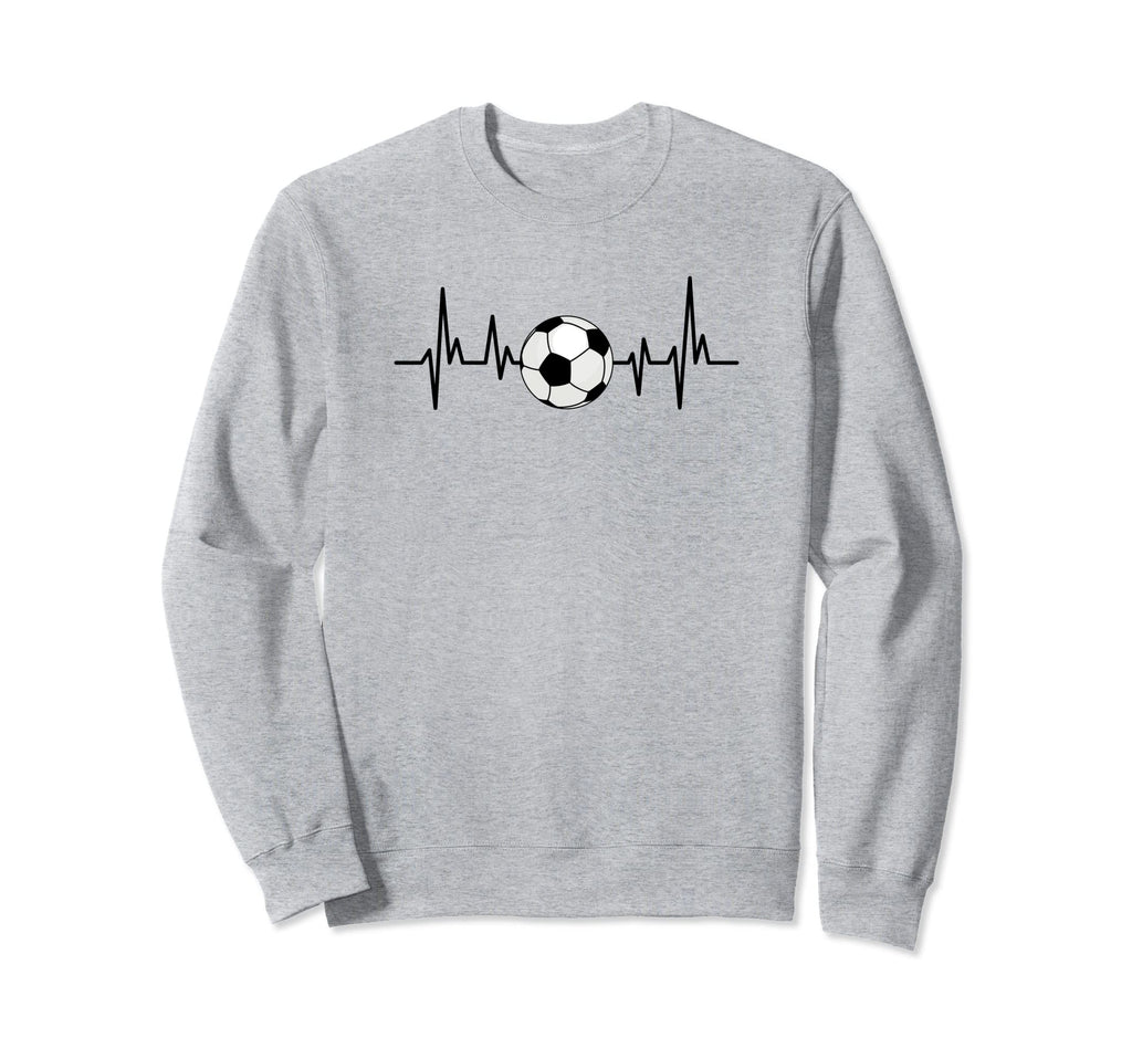 Funny Game Day Soccer Heartbeat Pulse Sweatshirt - Unique Graphic Men Women - T-Shirt, Sweatshirt, Hoodie