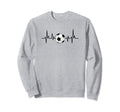 Funny Game Day Soccer Heartbeat Pulse Sweatshirt - Unique Graphic Men Women - T-Shirt, Sweatshirt, Hoodie