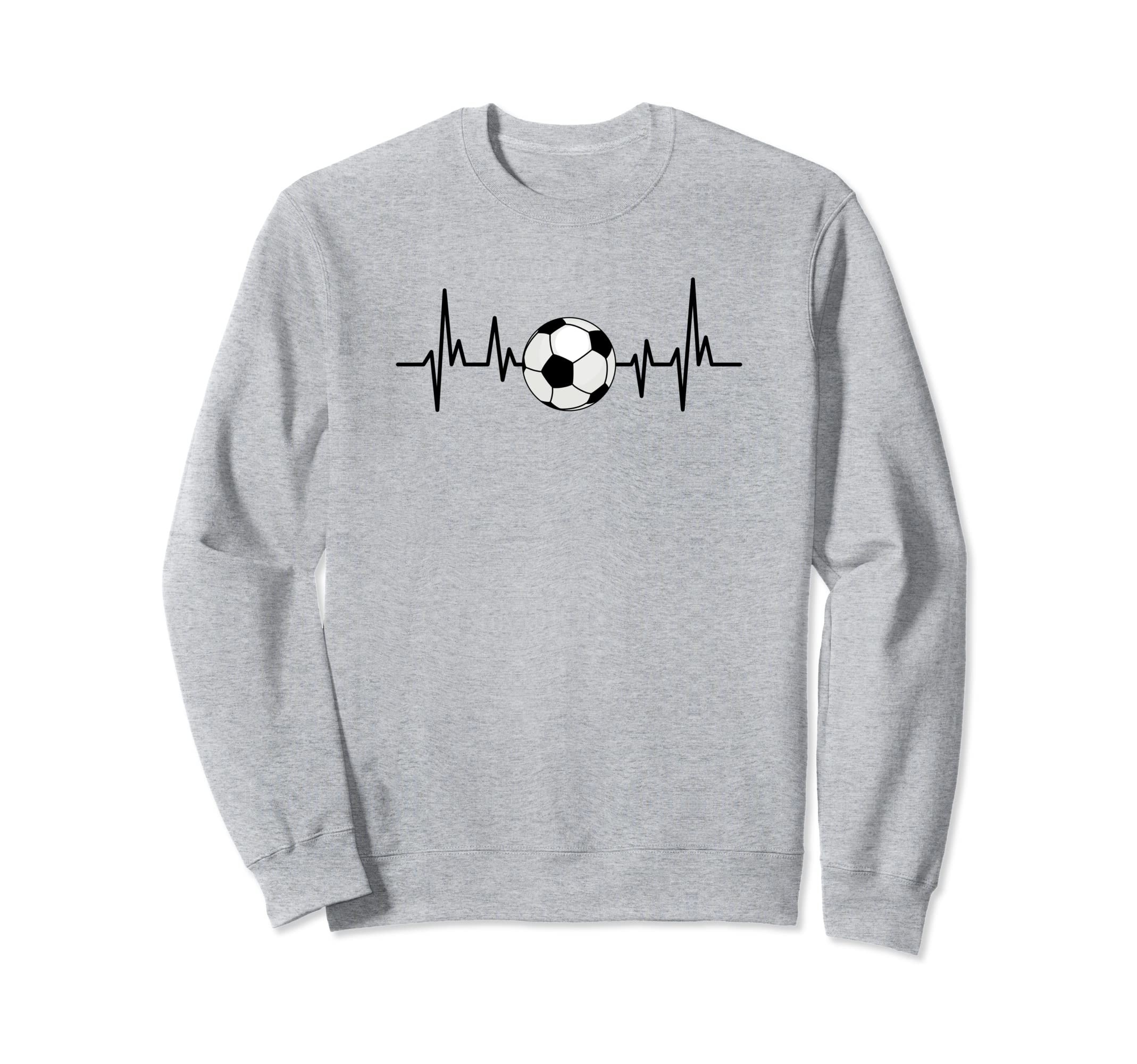 Funny Game Day Soccer Heartbeat Pulse Sweatshirt - Unique Graphic Men Women - T-Shirt, Sweatshirt, Hoodie
