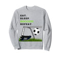 Eat Sleep Soccer Repeat Soccer Goal Sweatshirt - Minimalist Print Unisex - T-Shirt, Sweatshirt, Hoodie