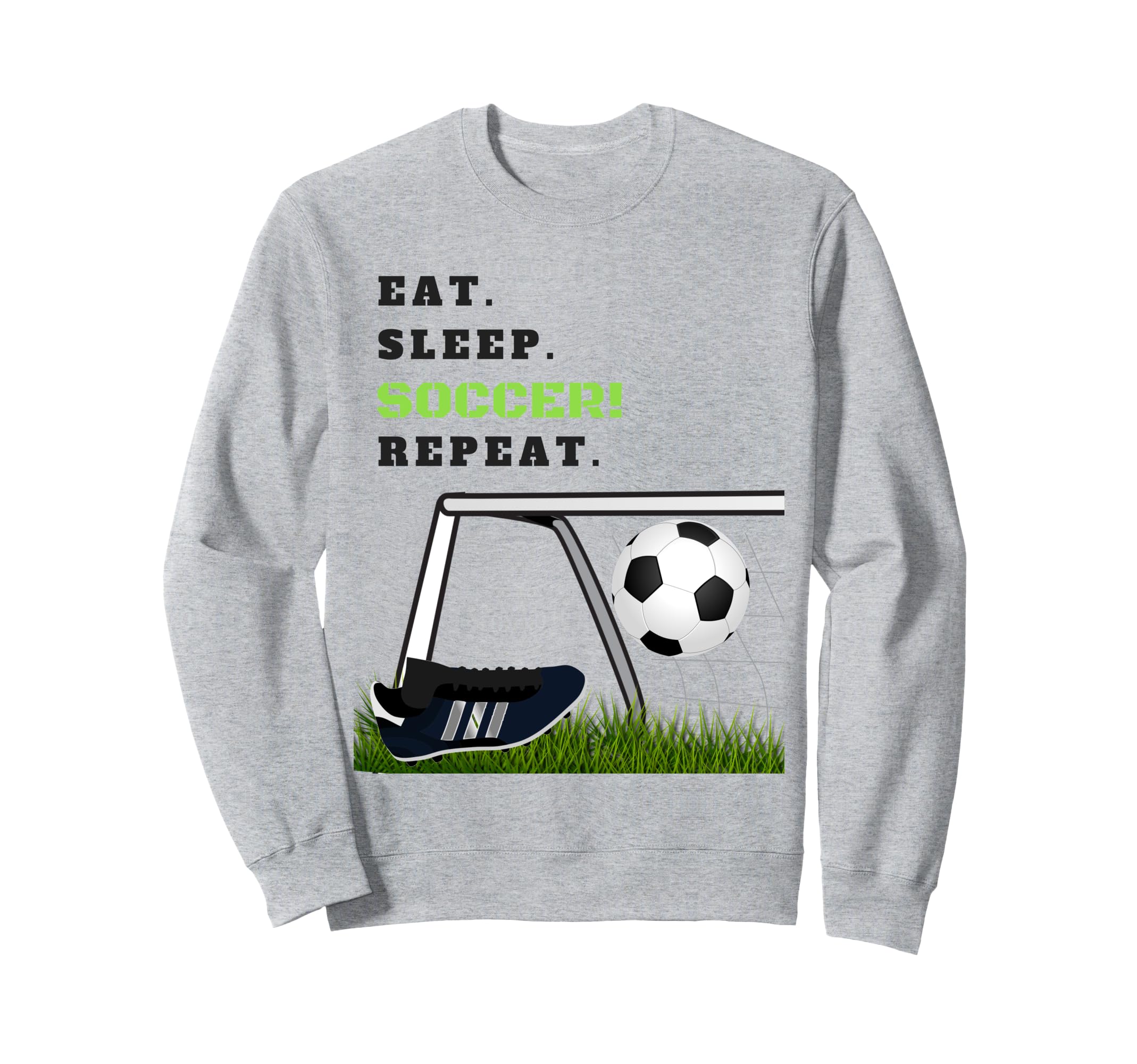 Eat Sleep Soccer Repeat Soccer Goal Sweatshirt - Minimalist Print Unisex - T-Shirt, Sweatshirt, Hoodie