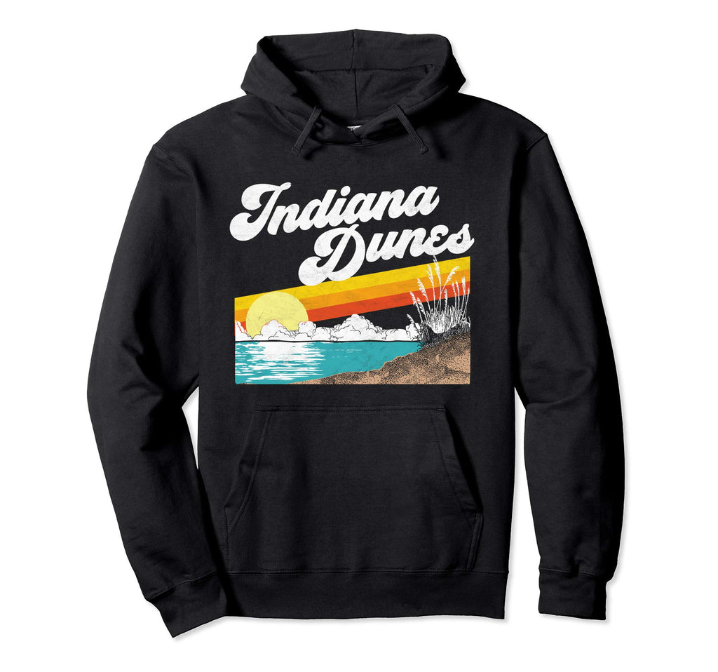 Indiana Dunes National Park 80S Hoodie - Custom Art Print Men Women - T-Shirt, Sweatshirt, Hoodie