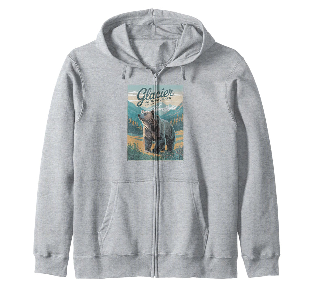 Glacier National Park Montana Usa Sweatshirt - Unique Graphic Men Women - T-Shirt, Sweatshirt, Hoodie