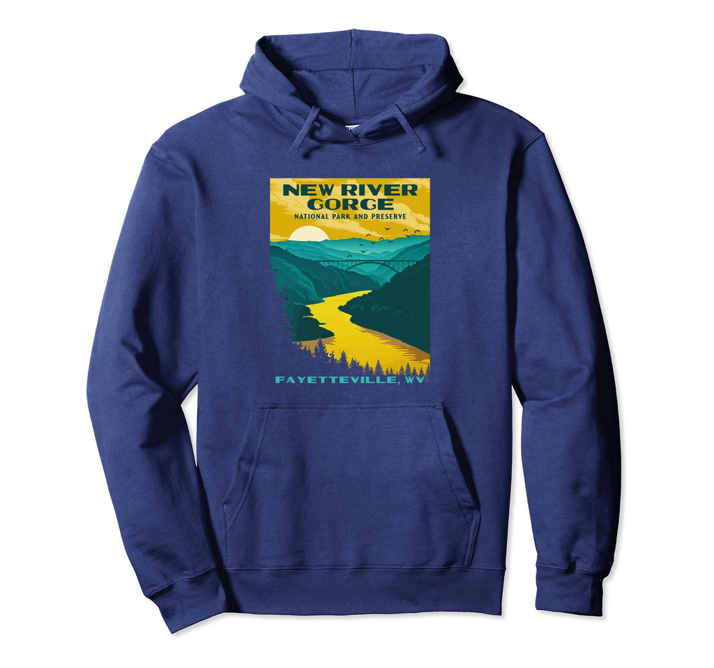 New River Gorge National Park Wpa Hoodie - Aesthetic Graphic Unisex - T-Shirt, Sweatshirt, Hoodie