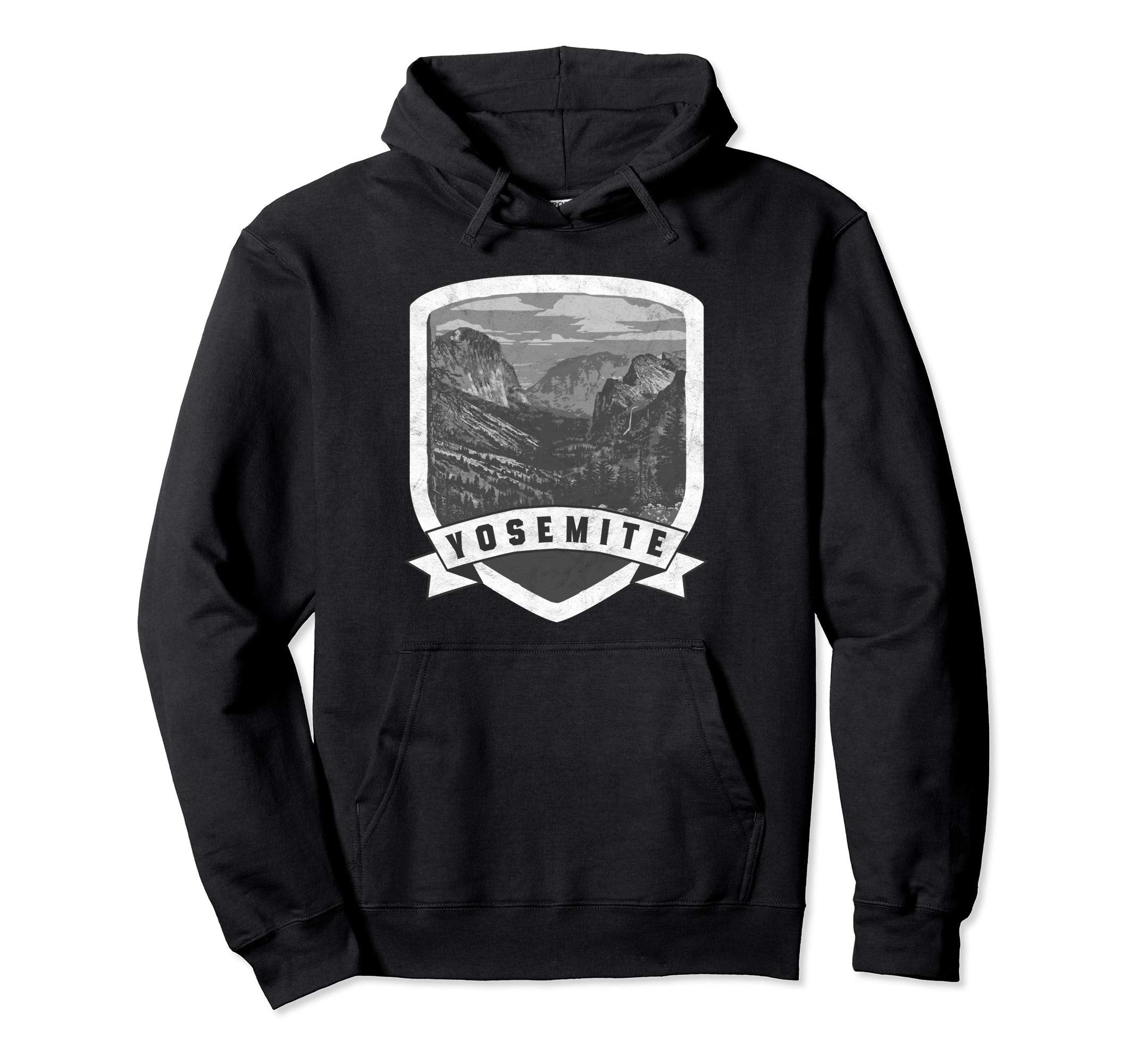 Yosemite National Park Valley Black White Hoodie - Streetwear Style Unisex - T-Shirt, Sweatshirt, Hoodie
