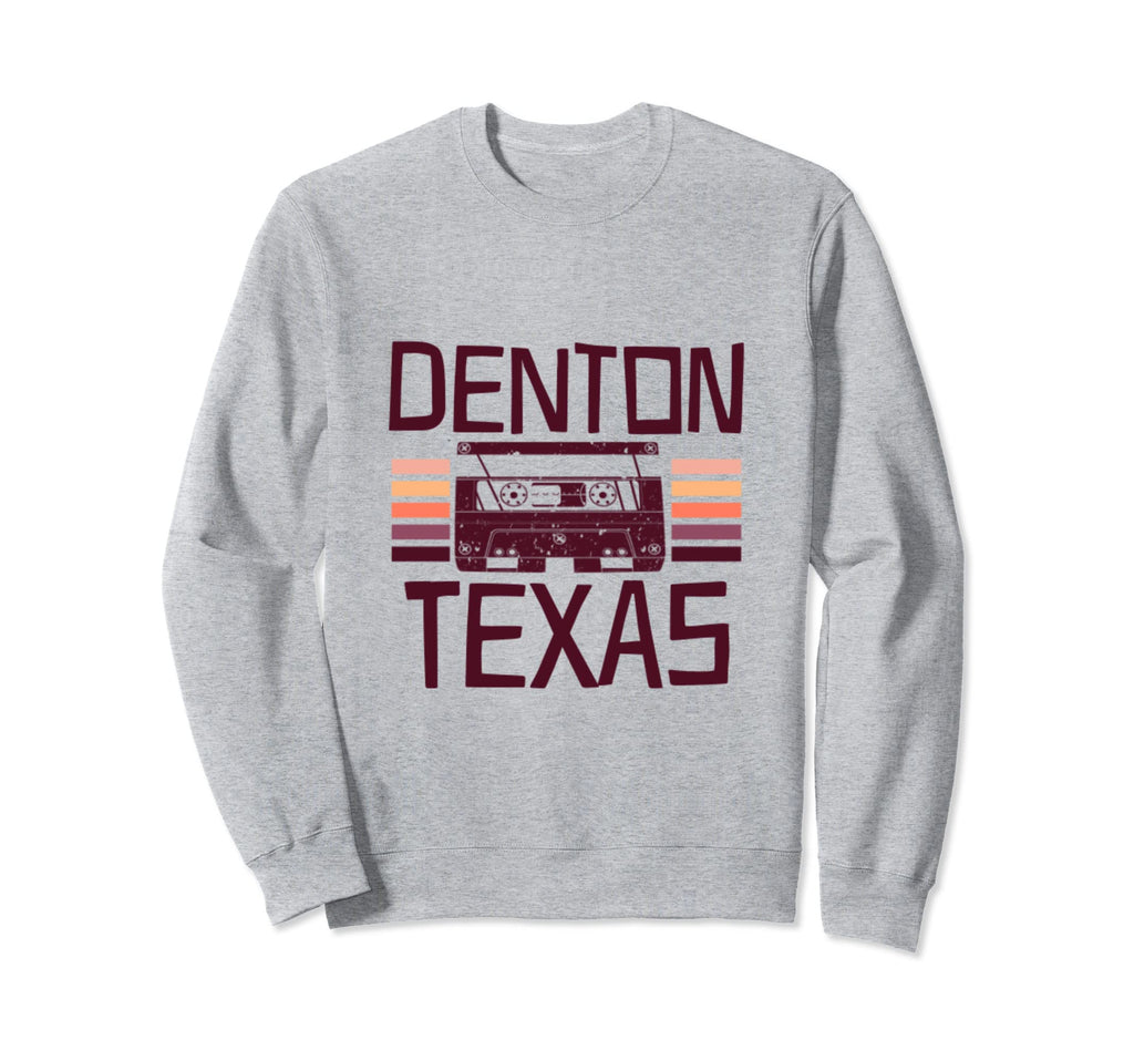 Denton Texas Cassette Tape Dallas Sweatshirt - Minimalist Print Men Women - T-Shirt, Sweatshirt, Hoodie