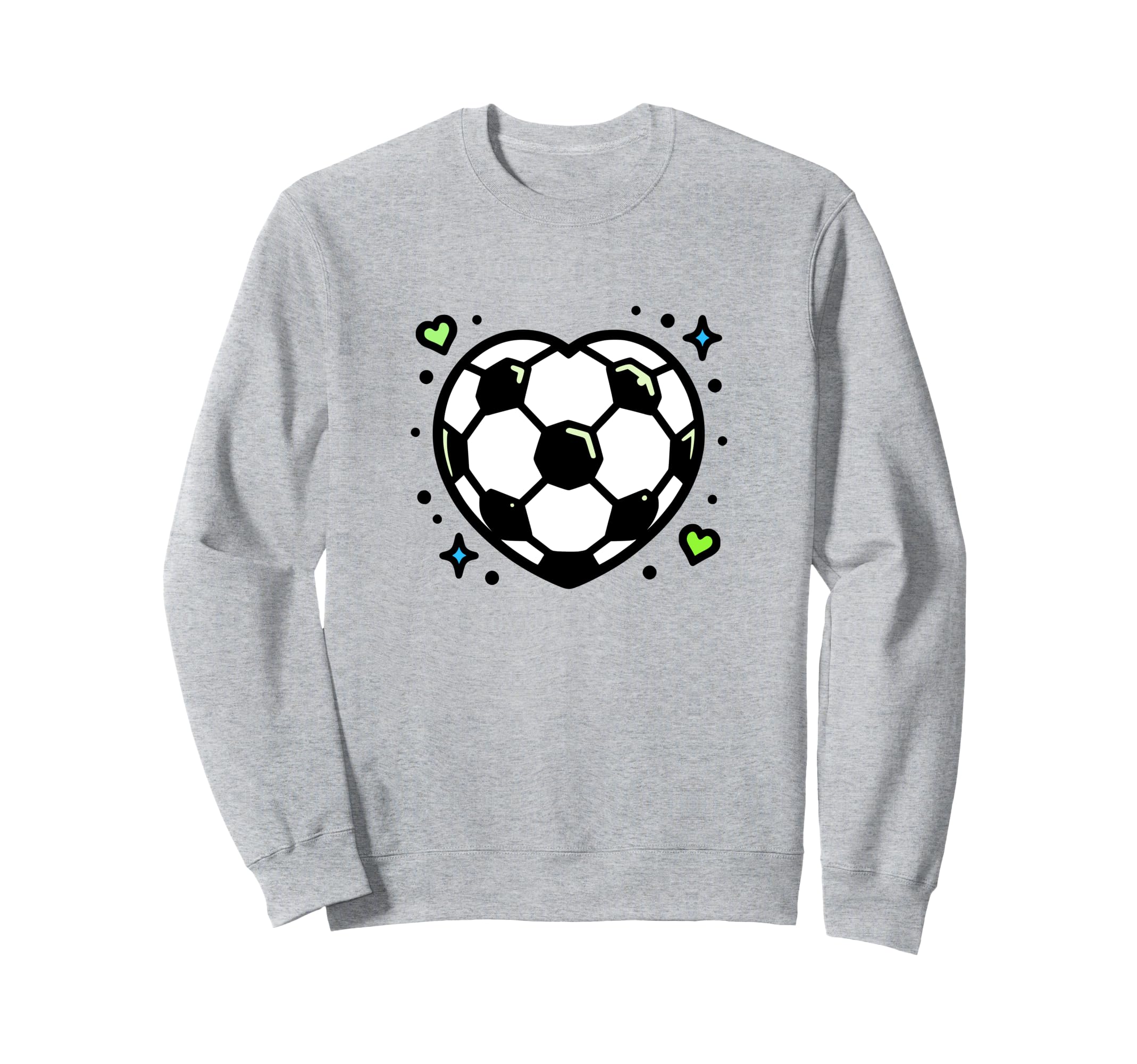 Soccer Ball Shaped Heart Mom Fan Sweatshirt - Custom Art Print for Adults - T-Shirt, Sweatshirt, Hoodie