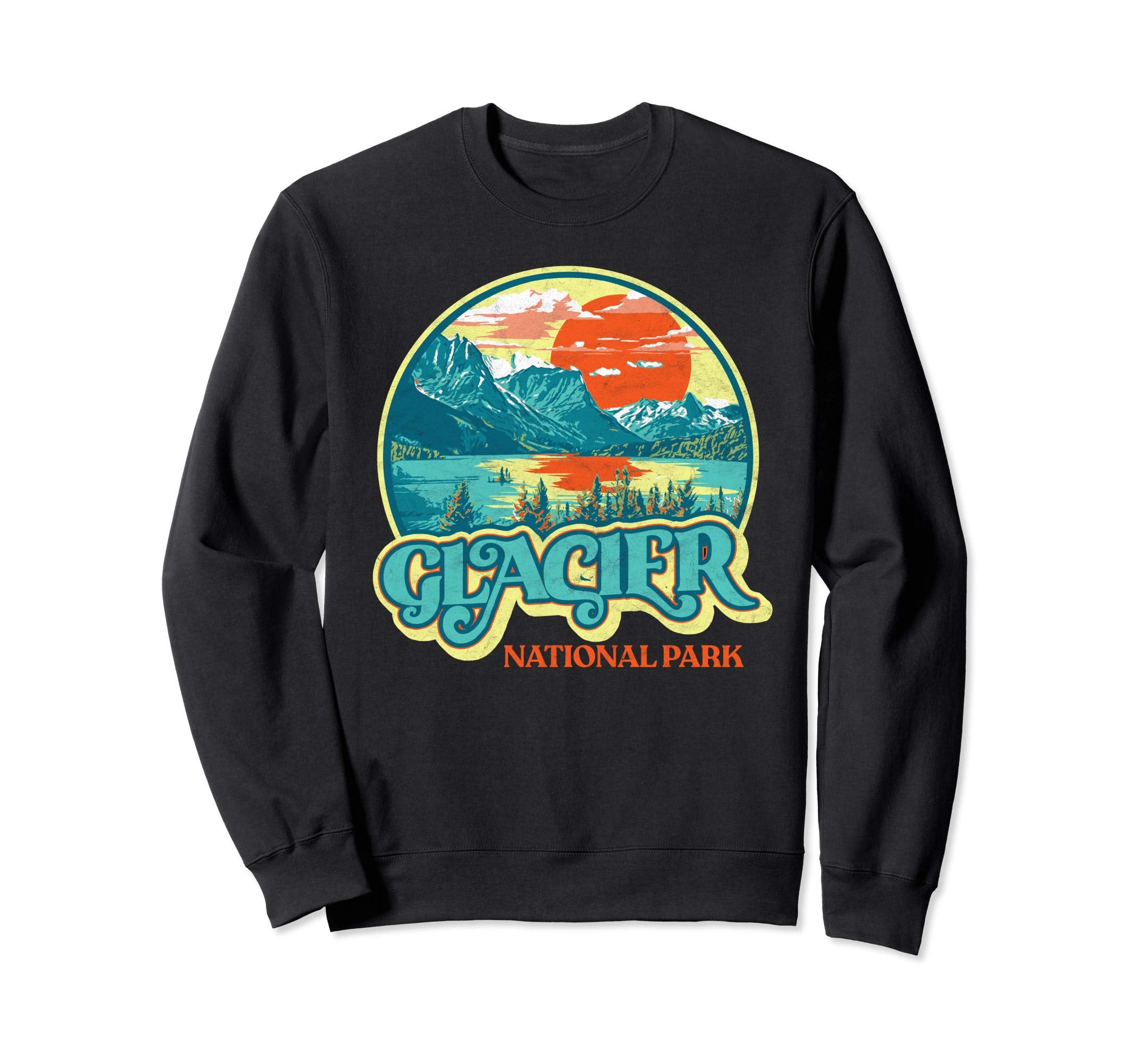Glacier National Park Montana Sweatshirt - Novelty Apparel for Adults - T-Shirt, Sweatshirt, Hoodie