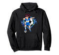 Dabbing Soccer Nicaragua Jersey Floral Hoodie - Unique Graphic for Adults - T-Shirt, Sweatshirt, Hoodie