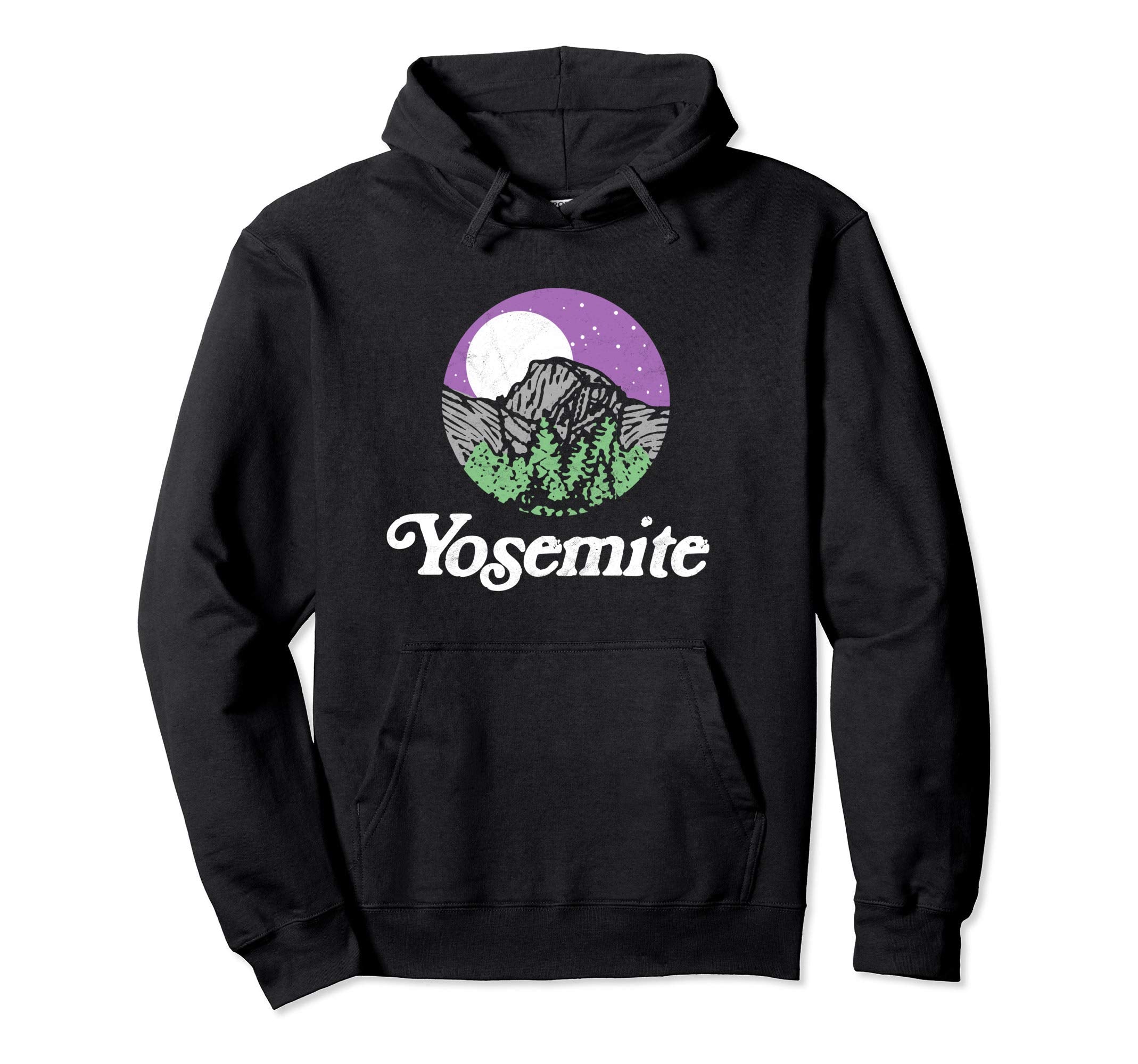 Yosemite National Park Night Moon Hoodie - Minimalist Print for Adults - T-Shirt, Sweatshirt, Hoodie