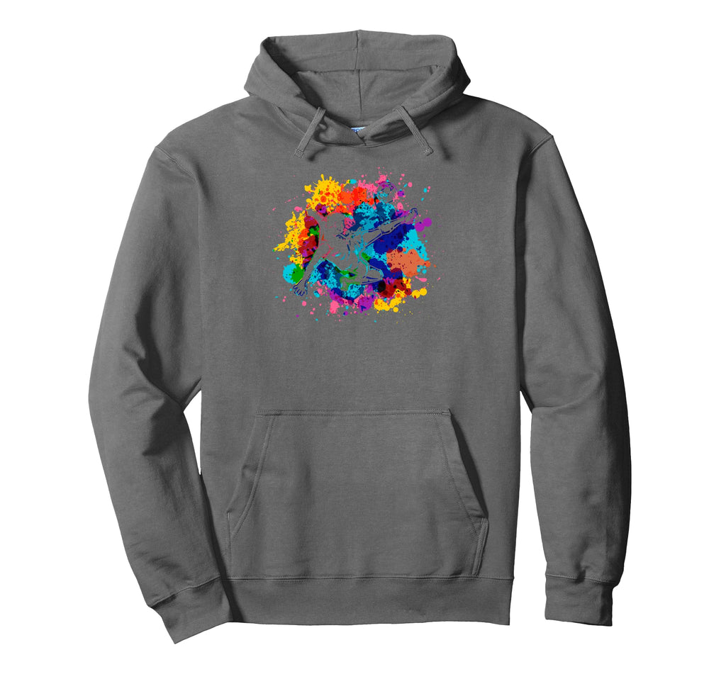 Colorful Soccer Bicycle Kick Splash Art Hoodie - Minimalist Print Unisex - T-Shirt, Sweatshirt, Hoodie