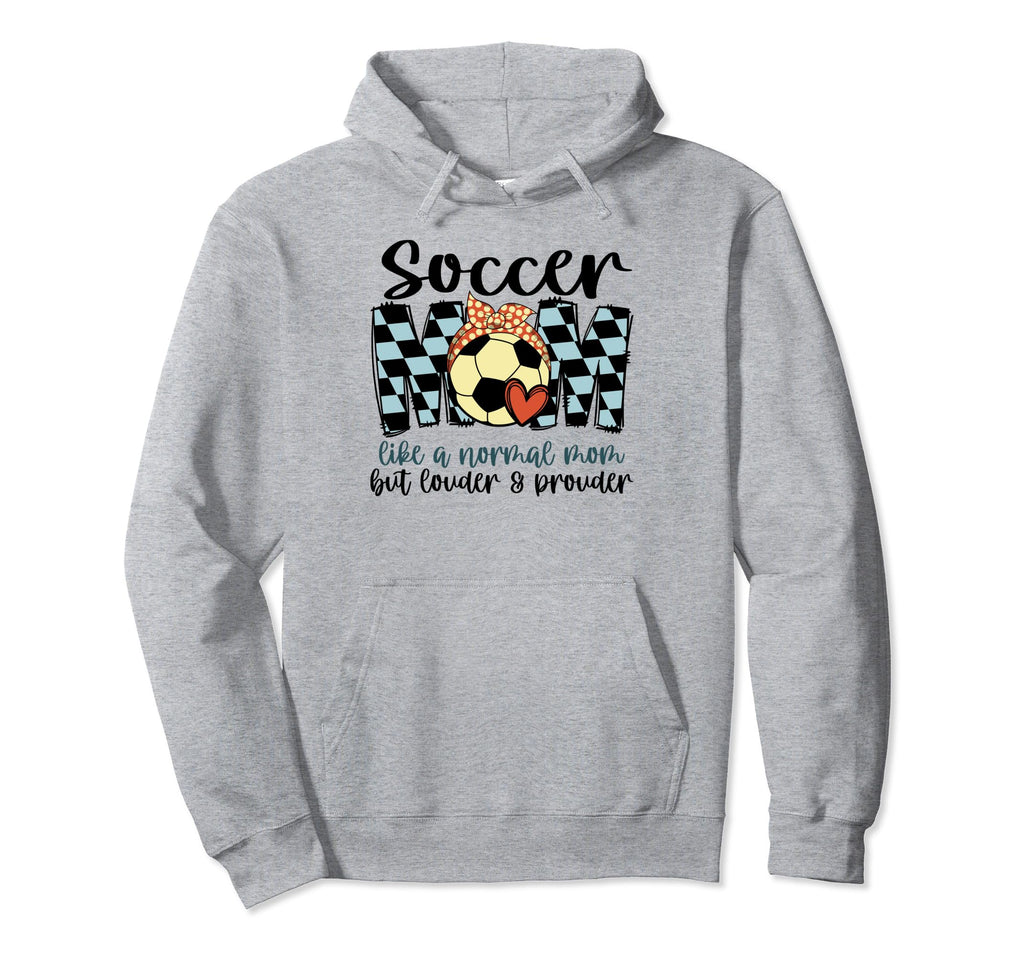 Soccer Mom Like Normal Mom Game Day Mom Hoodie - Graphic Print for Adults - T-Shirt, Sweatshirt, Hoodie