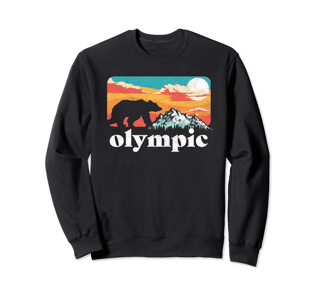 Olympic National Park Bear Mountain 80S Sweatshirt - Trendy Graphic Unisex - T-Shirt, Sweatshirt, Hoodie