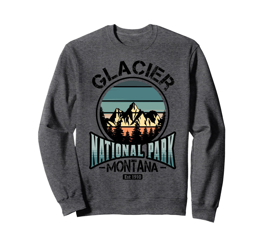 Glacier National Park Montana 1910 Sweatshirt - Novelty Apparel for Adults - T-Shirt, Sweatshirt, Hoodie
