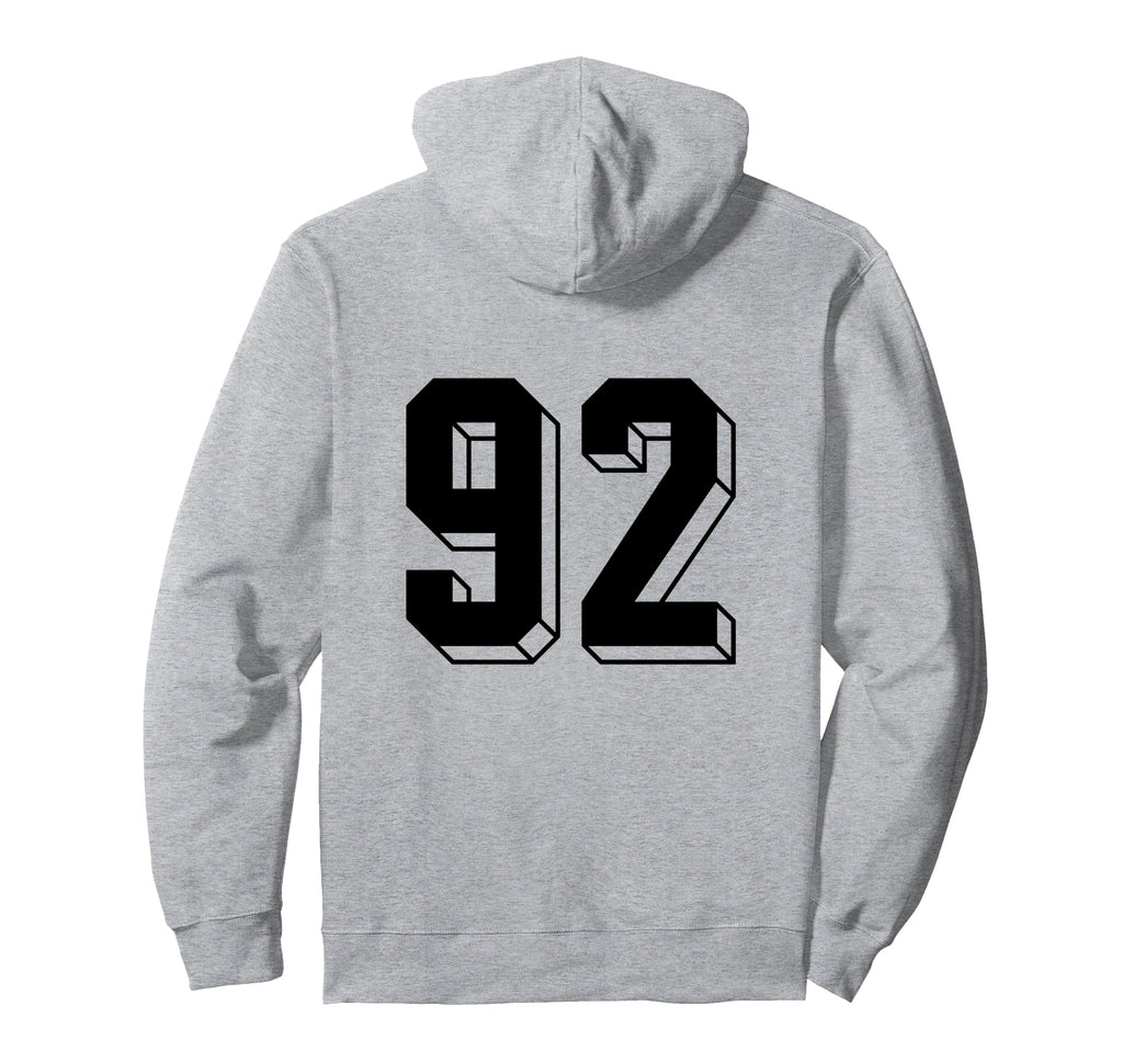 Number 92 Backside 80S 90S Team Jersey Hoodie - Graphic Print Men Women - T-Shirt, Sweatshirt, Hoodie
