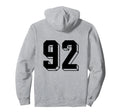 Number 92 Backside 80S 90S Team Jersey Hoodie - Graphic Print Men Women - T-Shirt, Sweatshirt, Hoodie