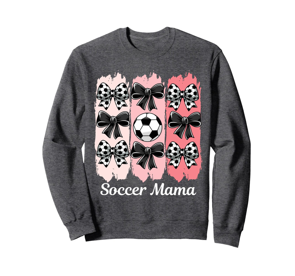 Soccer Mama Coquette Bow Sweatshirt - Casual Everyday Wear Men Women - T-Shirt, Sweatshirt, Hoodie