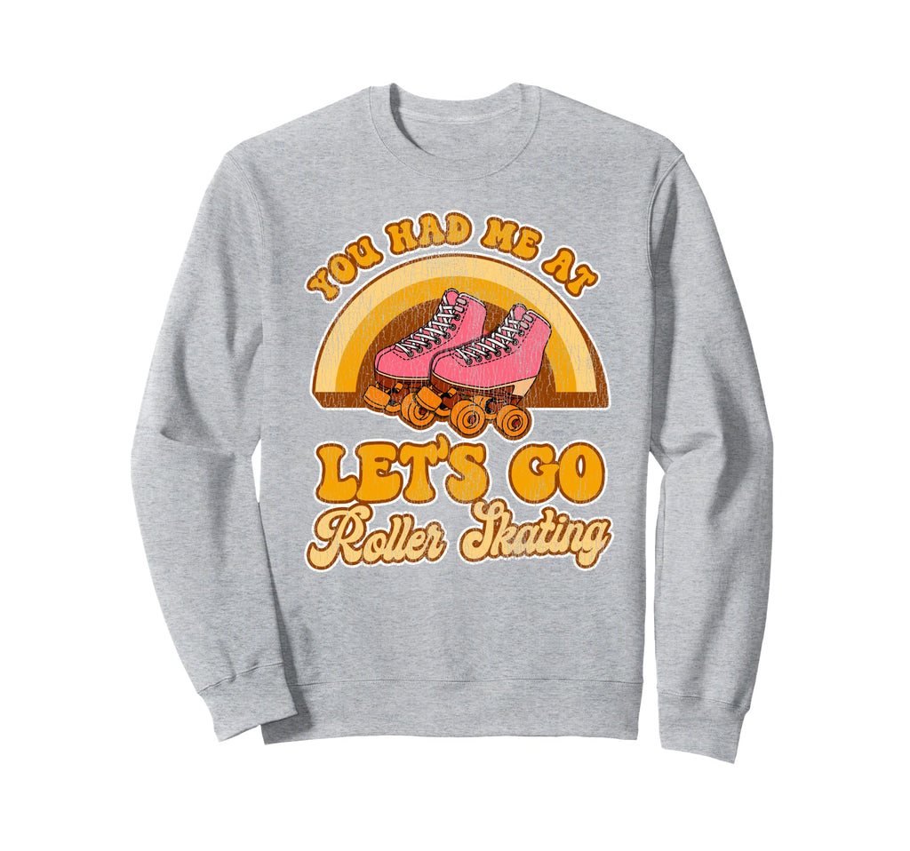 Roller Skating Skate 1970S Sweatshirt - Trendy Graphic Unisex - T-Shirt, Sweatshirt, Hoodie