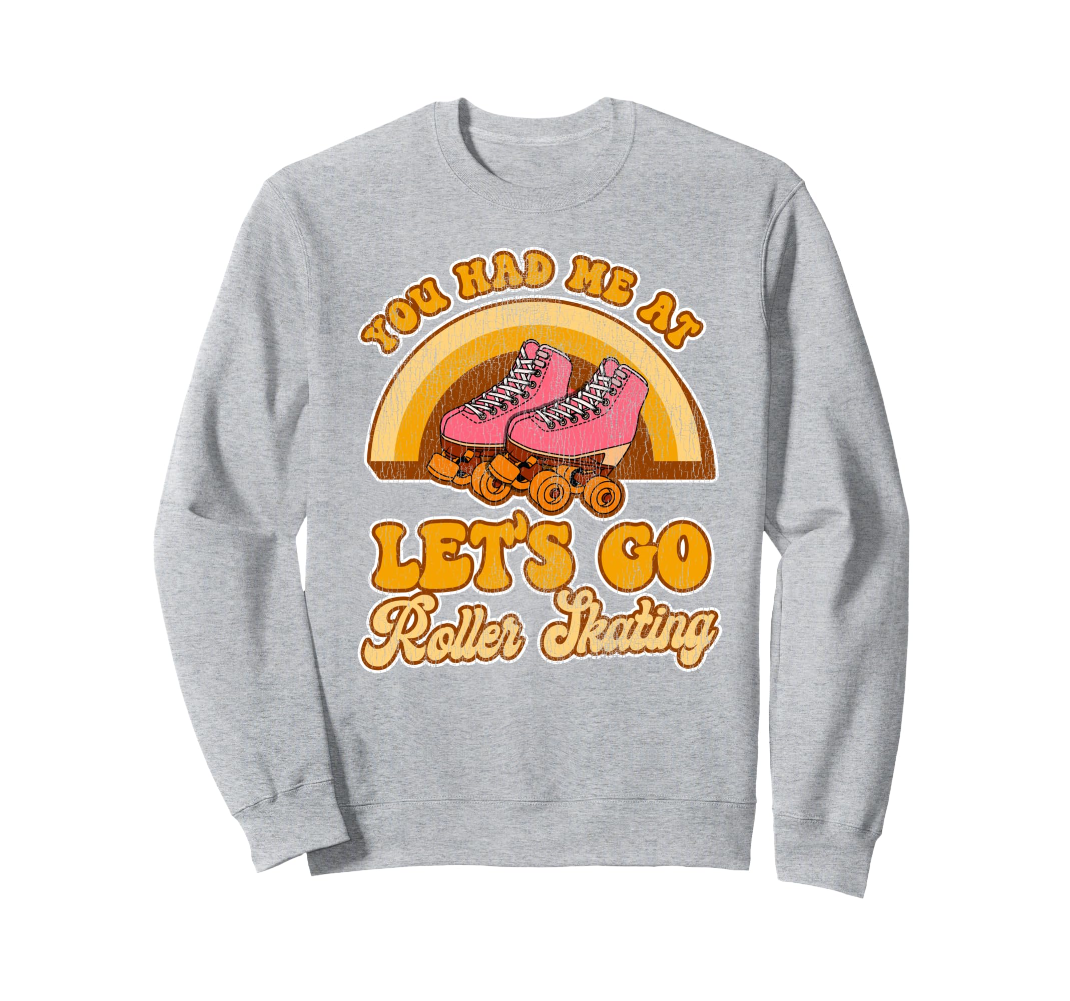 Roller Skating Skate 1970S Sweatshirt - Trendy Graphic Unisex - T-Shirt, Sweatshirt, Hoodie