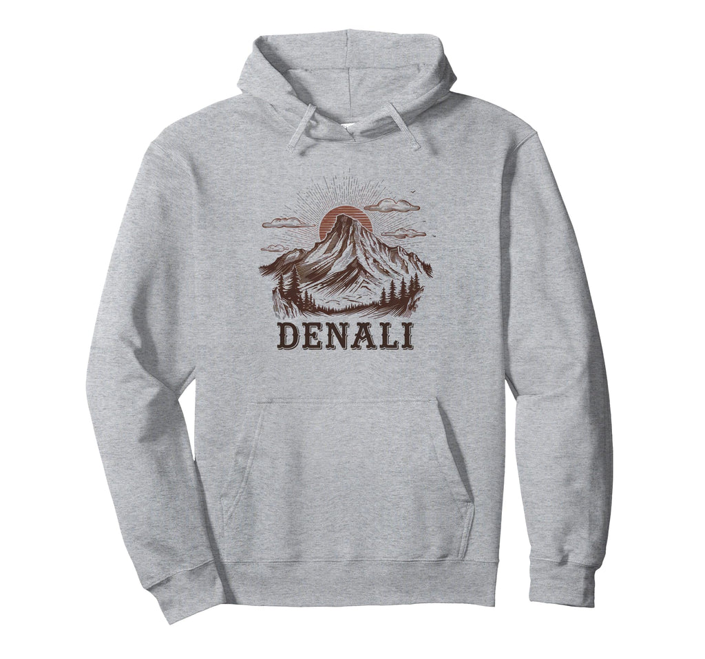 Denali Est 1917 Alaska National Park Hoodie - Aesthetic Graphic Men Women - T-Shirt, Sweatshirt, Hoodie