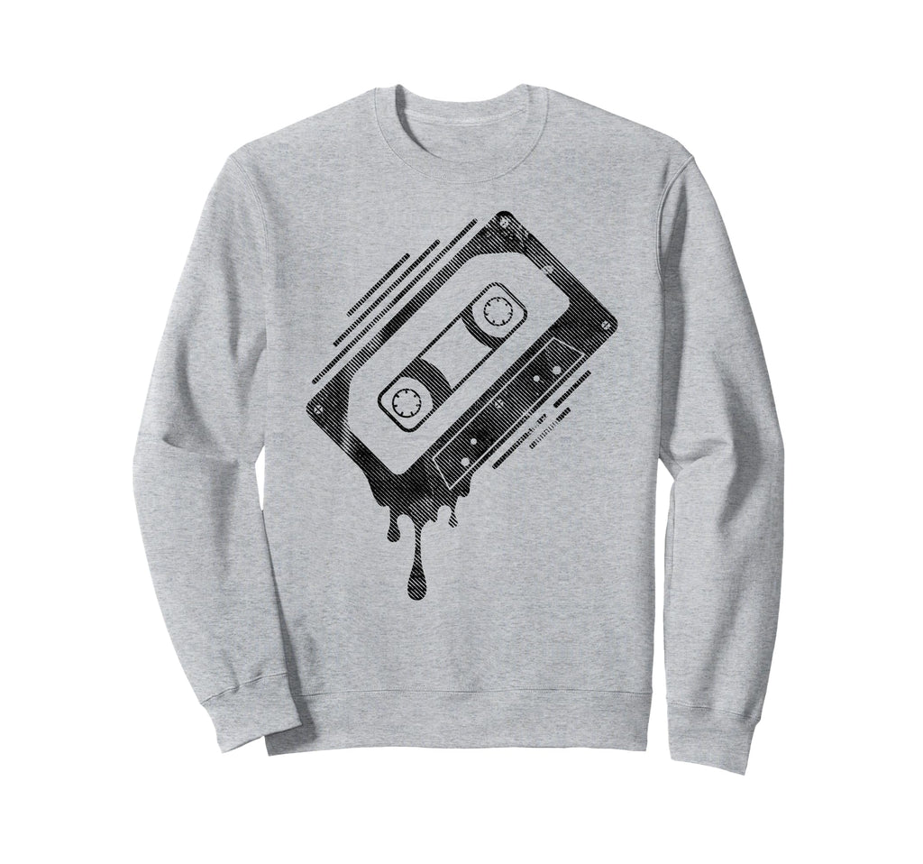 Dripping Cassette Tape Sweatshirt - Trendy Graphic Men Women - T-Shirt, Sweatshirt, Hoodie