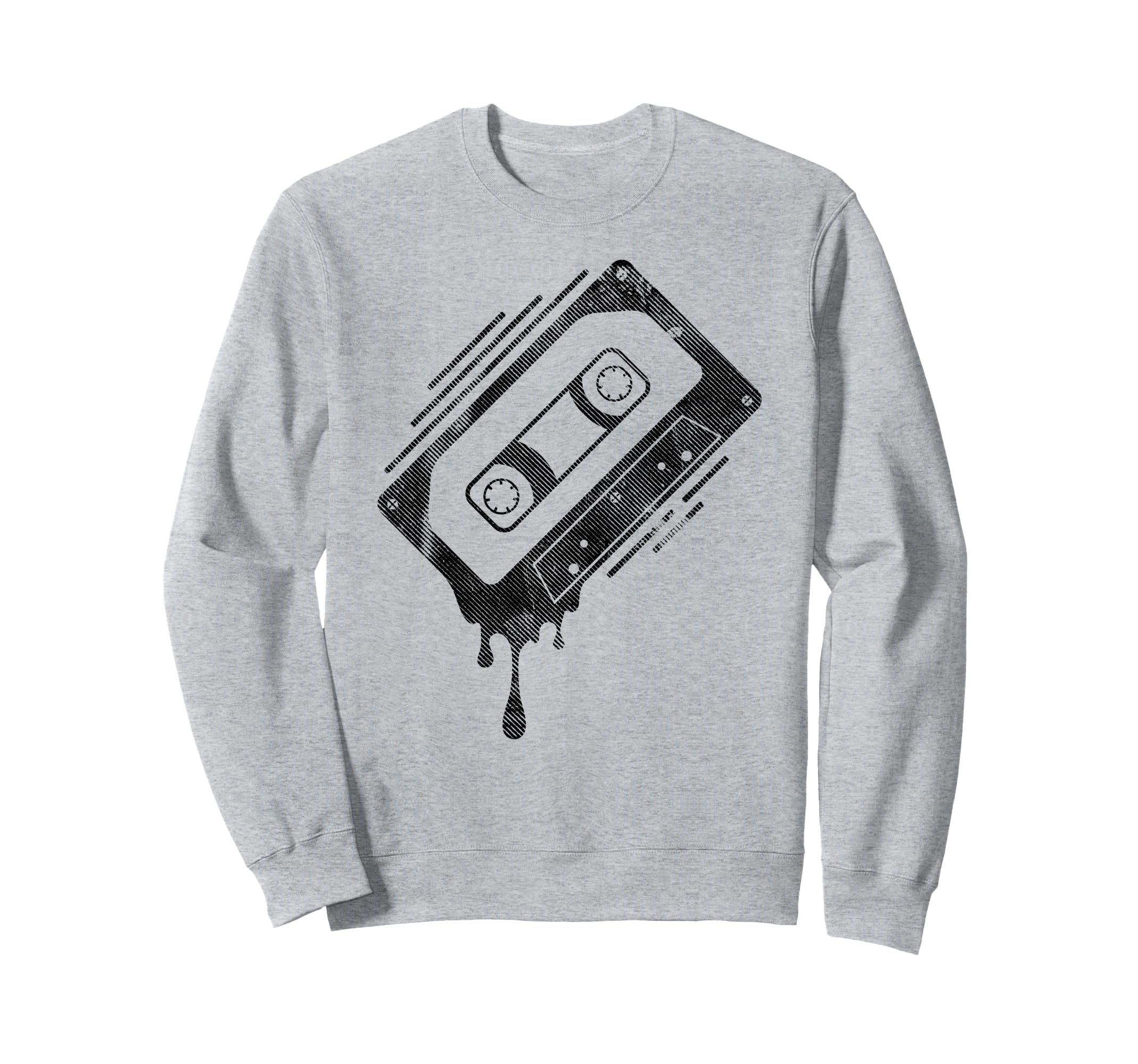 Dripping Cassette Tape Sweatshirt - Trendy Graphic Men Women - T-Shirt, Sweatshirt, Hoodie