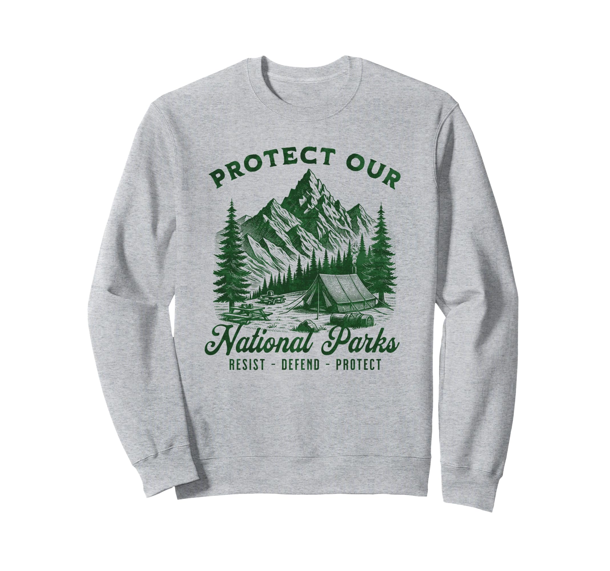 Protect National Parks Defend Sweatshirt - Minimalist Print for Adults - T-Shirt, Sweatshirt, Hoodie