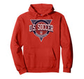 U S Soccer Triblock Red Uswnt Hoodie - Unique Graphic for Adults - T-Shirt, Sweatshirt, Hoodie