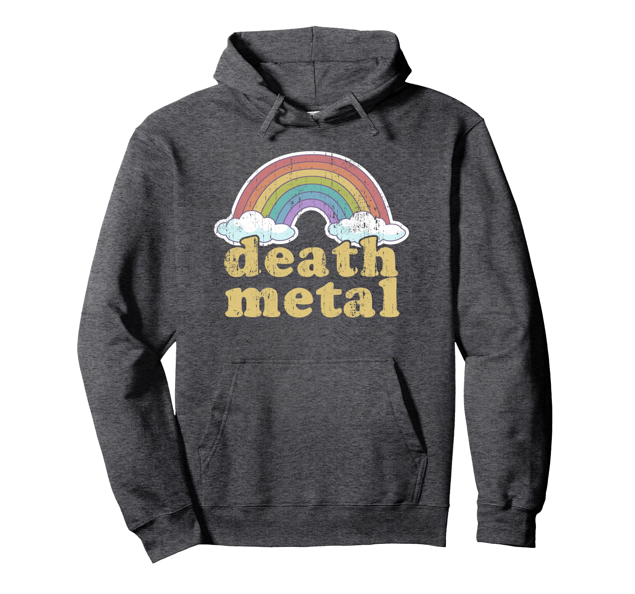 Death Metal Rainbow Funny Love Music Hoodie - Custom Art Print for Adults - T-Shirt, Sweatshirt, Hoodie