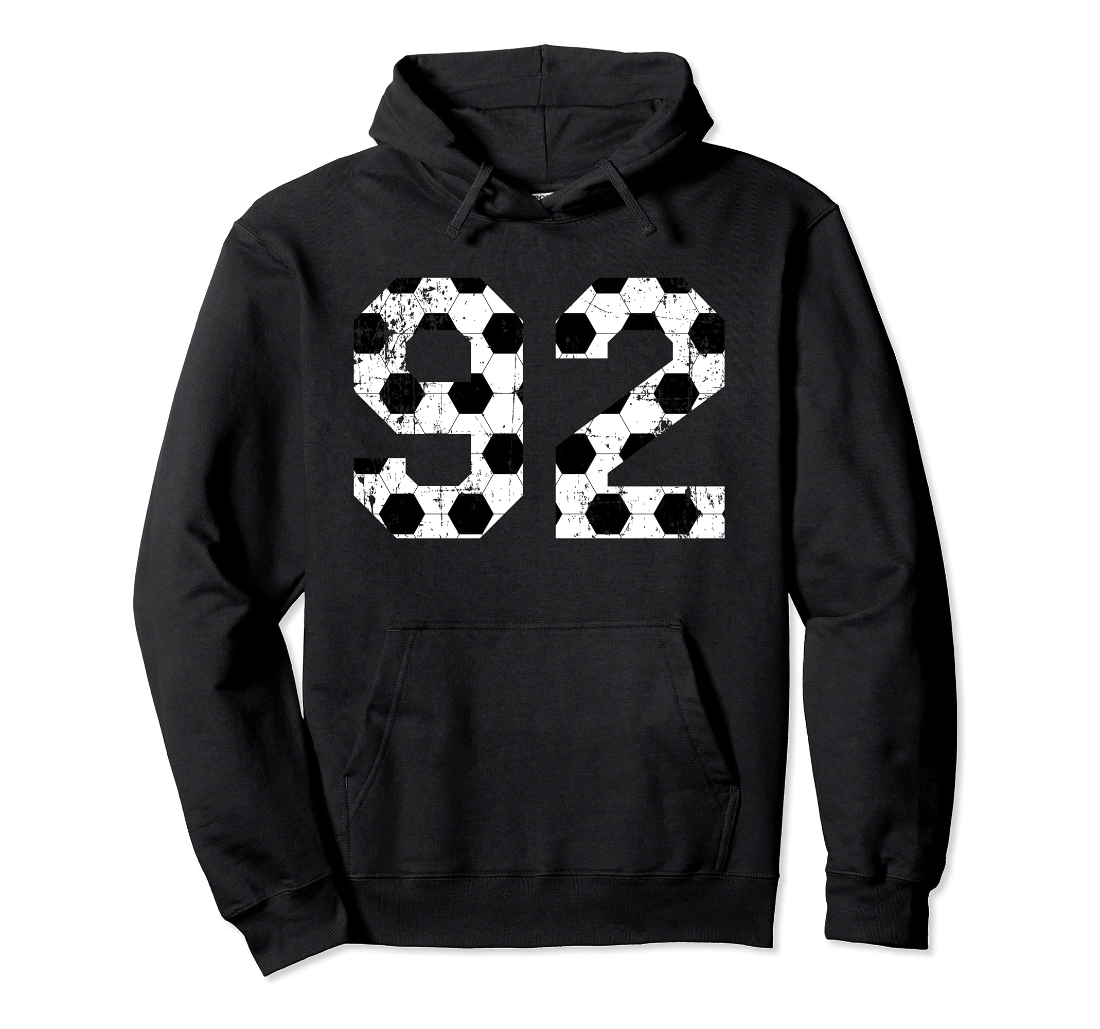 Soccer 92 Jersey Number Hoodie - Novelty Apparel Men Women - T-Shirt, Sweatshirt, Hoodie