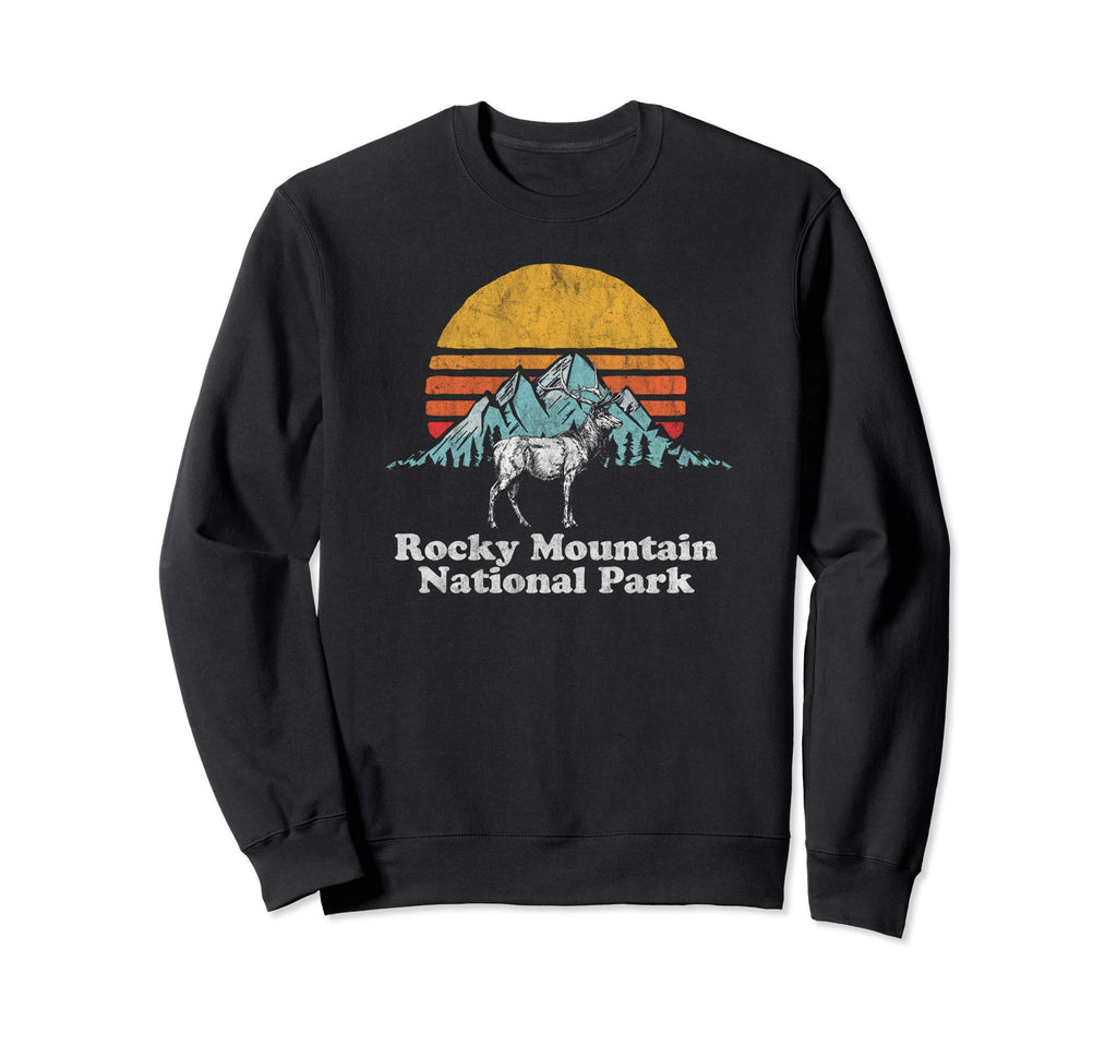 Rocky Mountain National Park Elk Sweatshirt - Aesthetic Graphic for Adults - T-Shirt, Sweatshirt, Hoodie