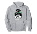 Grandma Life Messy Bun Womens Funny Soccer Hoodie - Graphic Print Unisex - T-Shirt, Sweatshirt, Hoodie