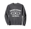 Sacred Heart Two Hearts Soccer Ball Sweatshirt - Trendy Graphic Men Women - T-Shirt, Sweatshirt, Hoodie
