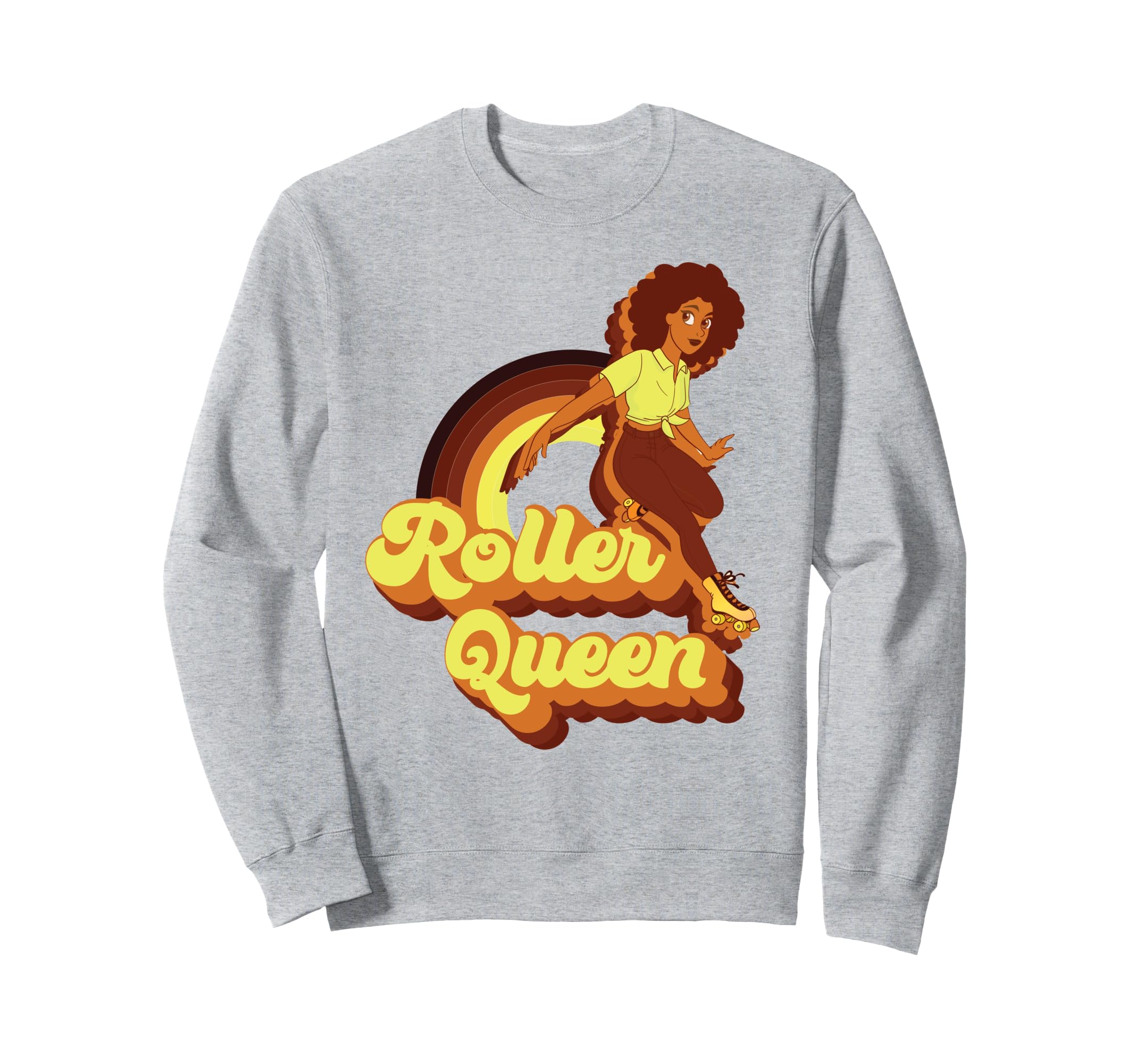 Roller Skating Skate 1970S Afro Sweatshirt - Casual Everyday Wear Unisex - T-Shirt, Sweatshirt, Hoodie