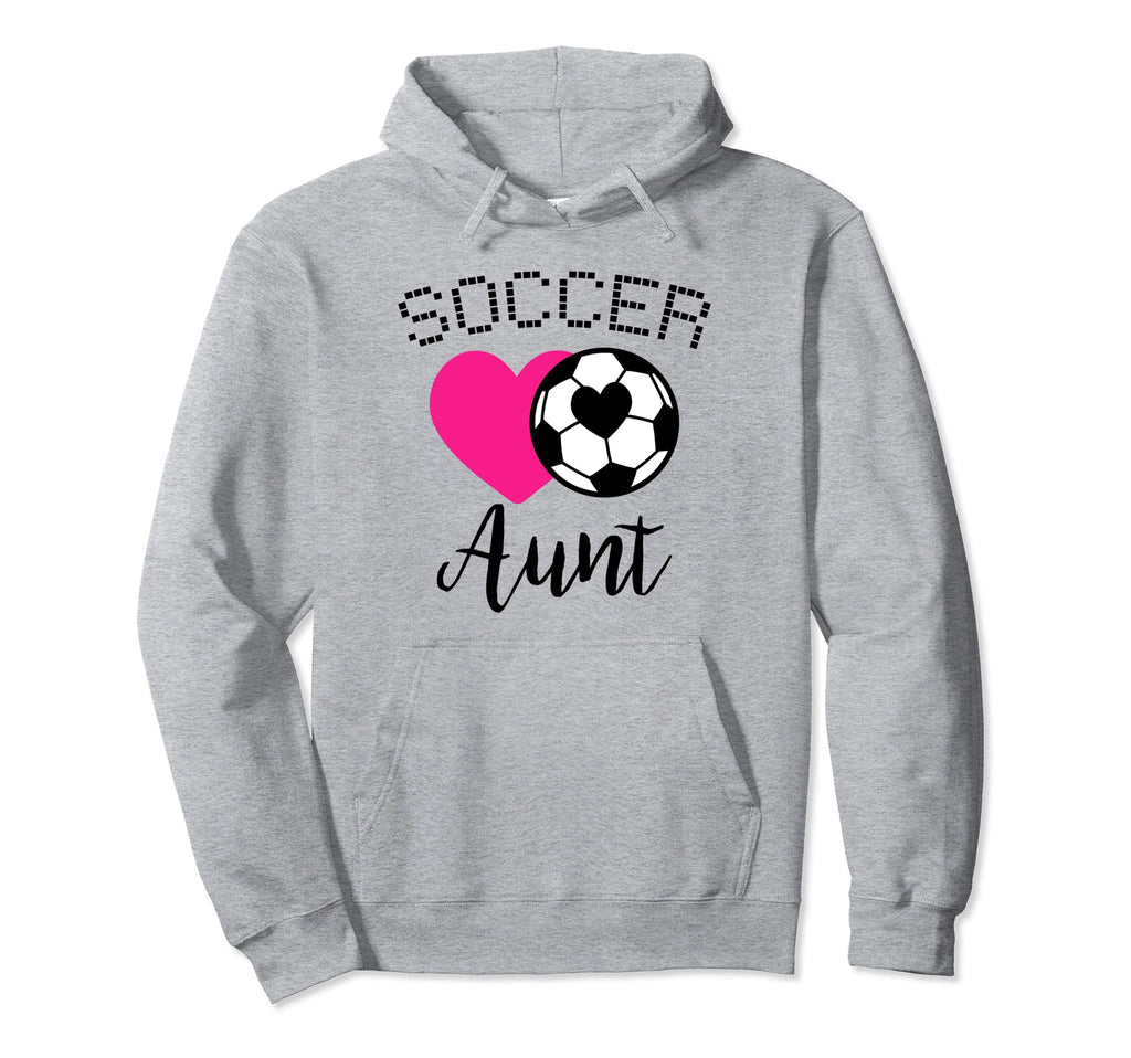 Soccer Aunt Love Heart Auntie Niece Hoodie - Minimalist Print for Adults - T-Shirt, Sweatshirt, Hoodie