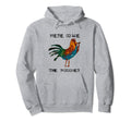 Rooster Hand Painted Grunge Ish 90S Hoodie - Unique Graphic Unisex - T-Shirt, Sweatshirt, Hoodie