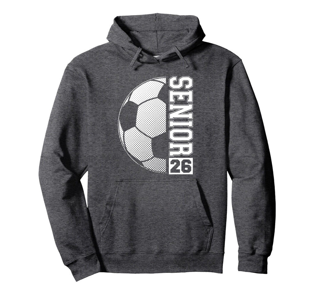 Soccer Senior 26 Class 2026 Grad Hoodie - Trendy Graphic Men Women - T-Shirt, Sweatshirt, Hoodie