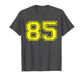Number 85 Varsity Distressed Sport T-Shirt - Minimalist Print for Adults - T-Shirt, Sweatshirt, Hoodie
