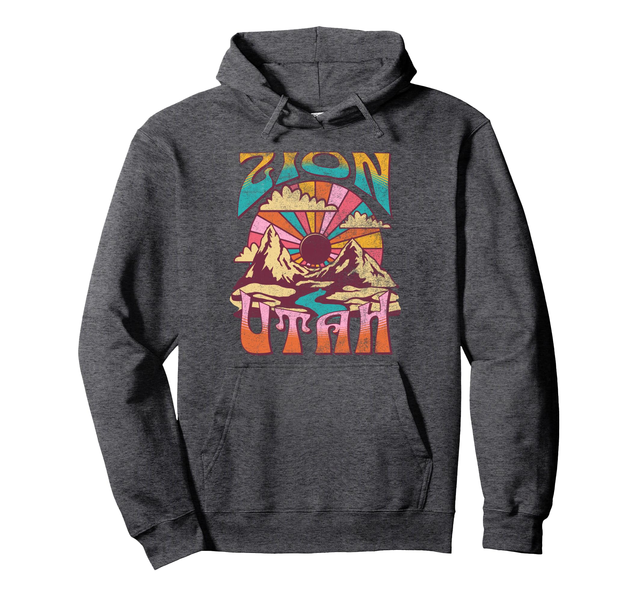 Zion National Park Utah Usa Outdoor T-Shirt - Custom Art Print Unisex - T-Shirt, Sweatshirt, Hoodie