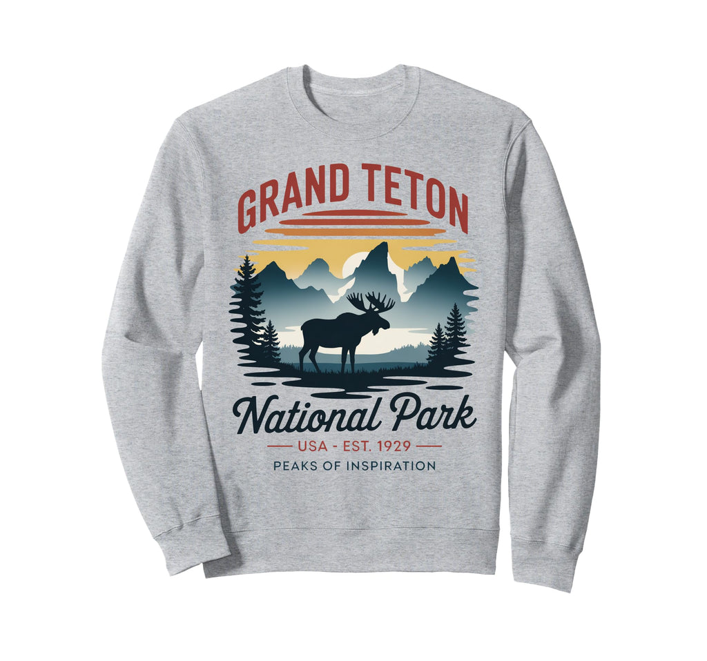 Grand Teton National Park Mountain Sweatshirt - Aesthetic Graphic Men Women - T-Shirt, Sweatshirt, Hoodie