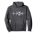 Soccer Heartbeat Hoodie - Novelty Apparel for Adults - T-Shirt, Sweatshirt, Hoodie