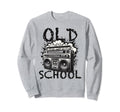 Old School Boombox Black White Hip Sweatshirt - Trendy Graphic for Adults - T-Shirt, Sweatshirt, Hoodie