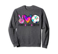 Peace Love Soccer Tie Dye Soccer Sweatshirt - Casual Everyday Wear Unisex - T-Shirt, Sweatshirt, Hoodie