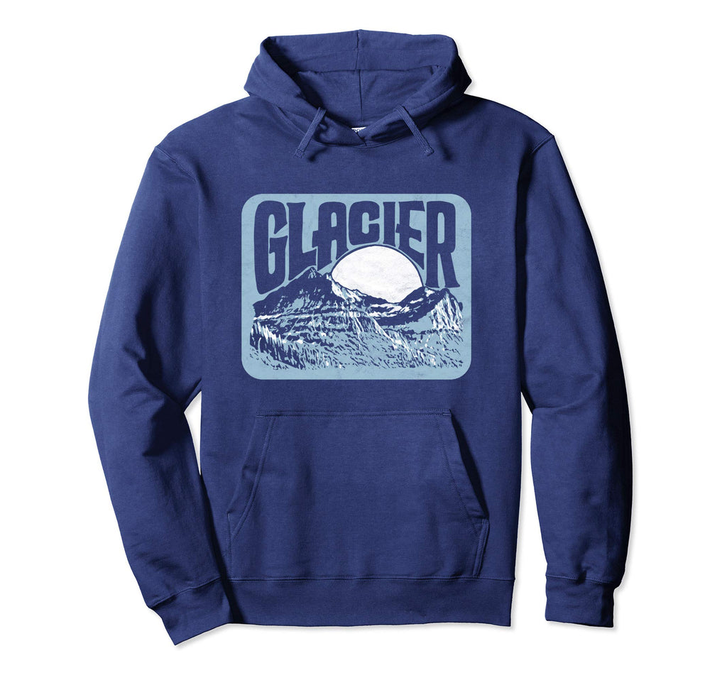 Glacier National Park Distressed 80S Hoodie - Aesthetic Graphic Men Women - T-Shirt, Sweatshirt, Hoodie