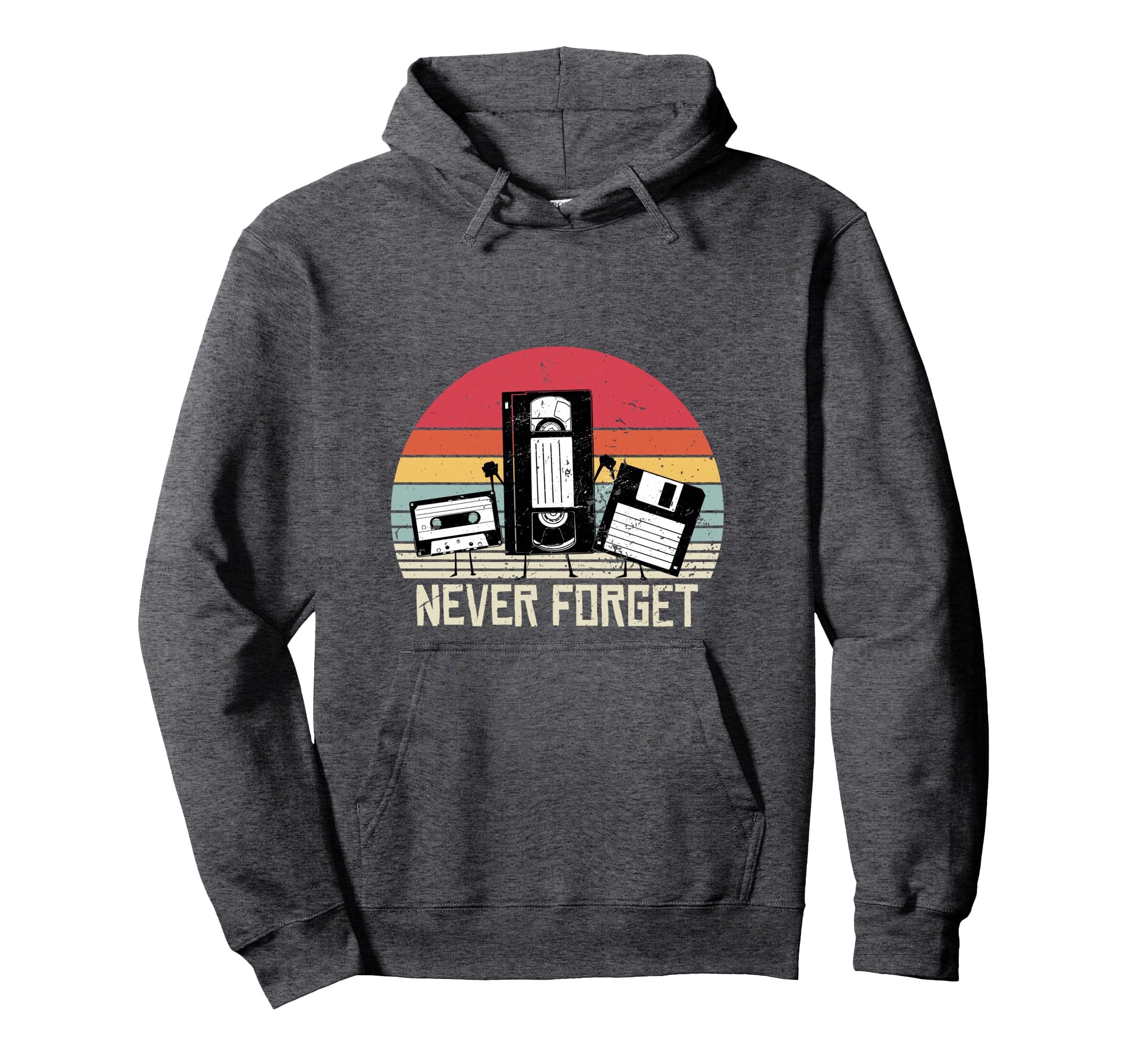 Funny Never Forget Floppy Disc Vhs Tape Hoodie - Fun Novelty Design Unisex - T-Shirt, Sweatshirt, Hoodie