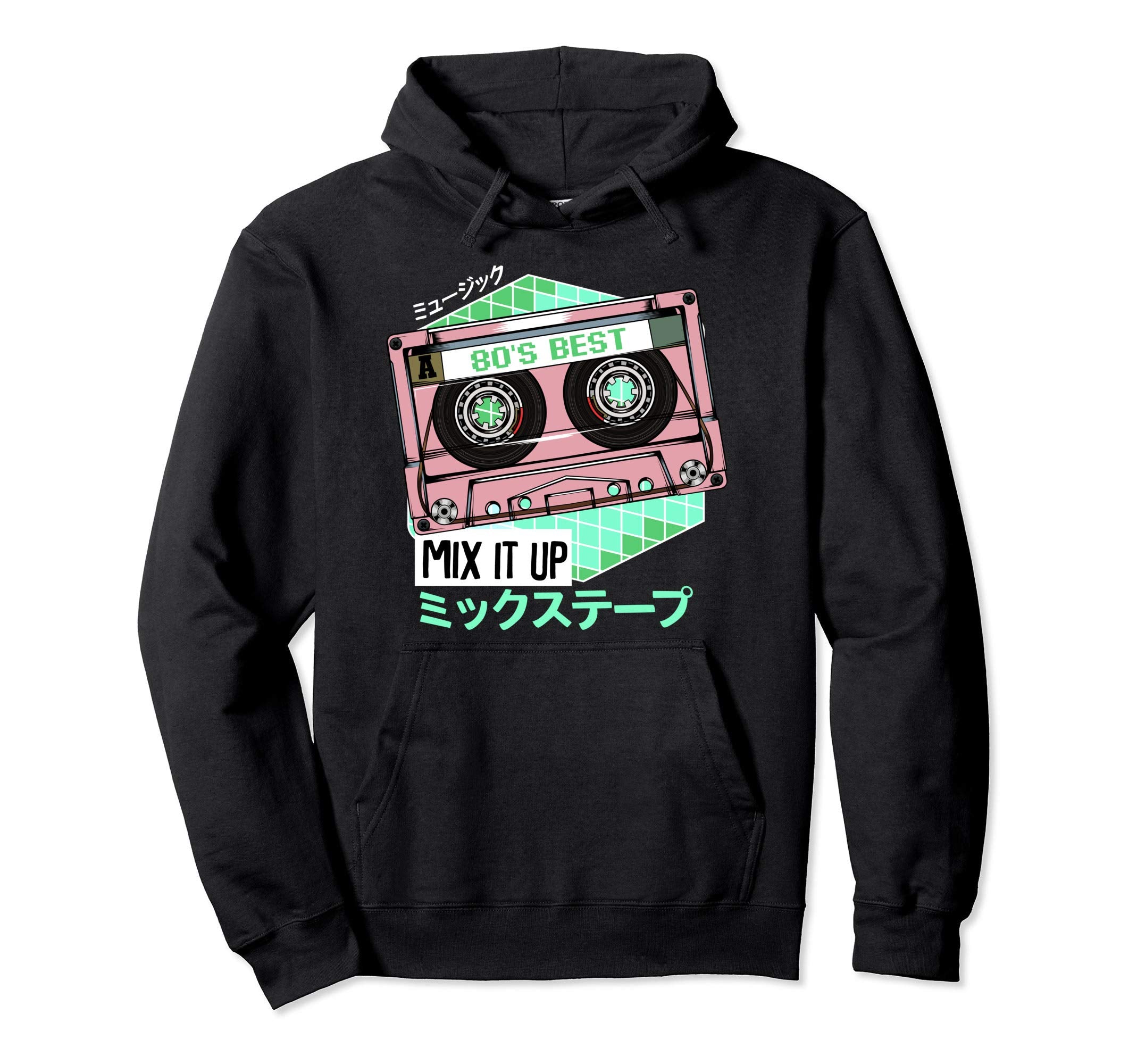 Mixtape 80S Japanese Otaku Cassette Tape Hoodie - Graphic Print for Adults - T-Shirt, Sweatshirt, Hoodie