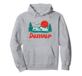 Denver Colorado Mountain Trees Sun Scene Hoodie - Fun Novelty Design Unisex - T-Shirt, Sweatshirt, Hoodie